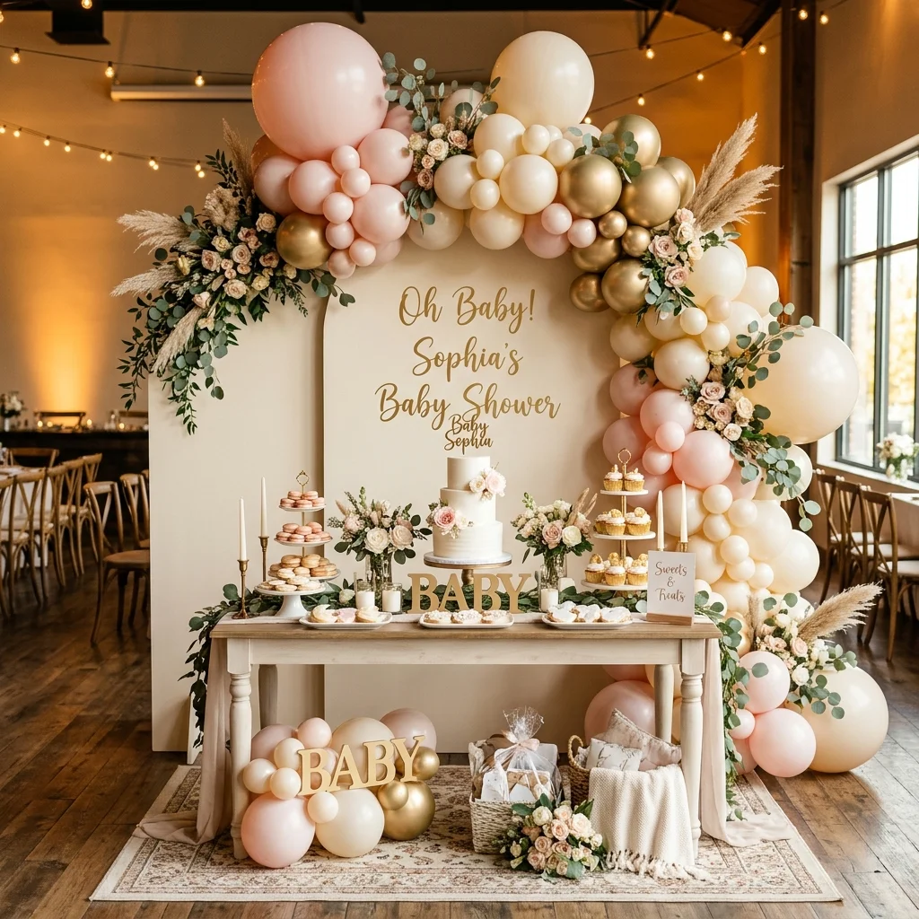 Ścianka na baby shower